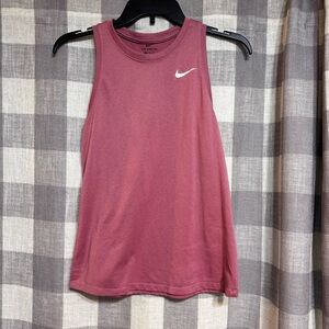 Nike Pink Athletic Tank Top with Crew Neck